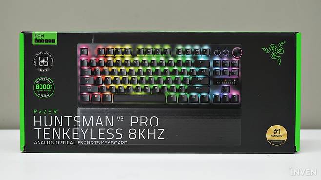 ▲ 이젠 키보드 폴링레이트도 8KHz 초지연속도의 시대? '레이저 헌츠맨 V3 Pro 8KHz'