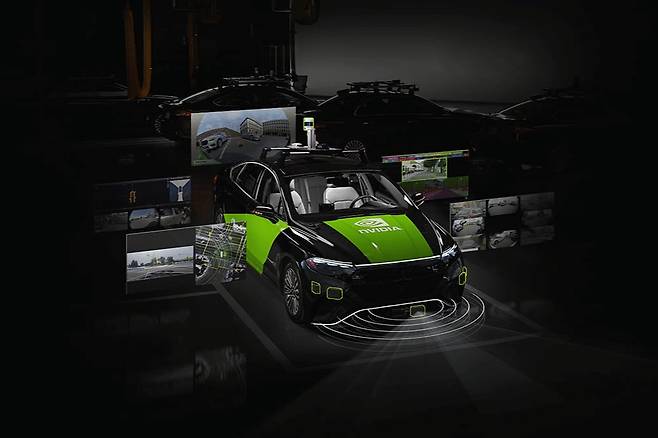 자율주행 SoC 반도체가 제어하는 자율주행차 AI/사진=엔비디아