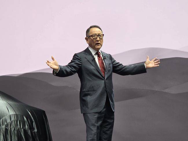 센추리 브랜드 출범행사를 주관하고 있는 토요다 아키오 토요타자동차 회장. /한국자동차전문기자협회 제공.