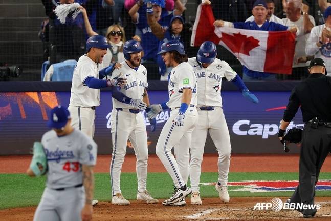토론토 선수들. /AFPBBNews=뉴스1