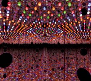 구사마 야요이의 ‘인피니티 미러룸-빛나는 영혼’(2014).  ©뮤지엄마칸