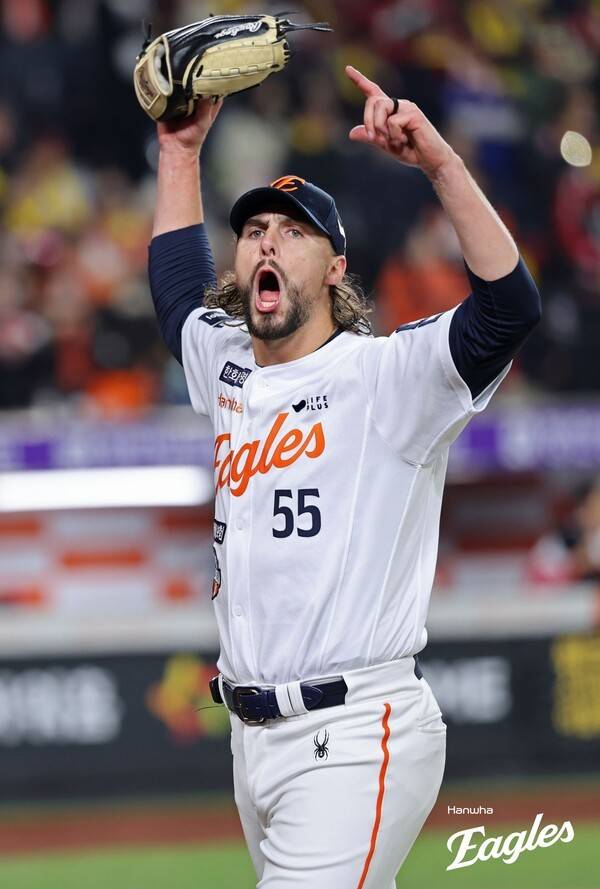 라이언 와이스가 지난 30일 대전 한화생명볼파크에서 열린 한화 이글스와 LG 트윈스의 한국시리즈 4차전에서 선발로 나서 완벽투를 선보였다. /사진=한화 이글스