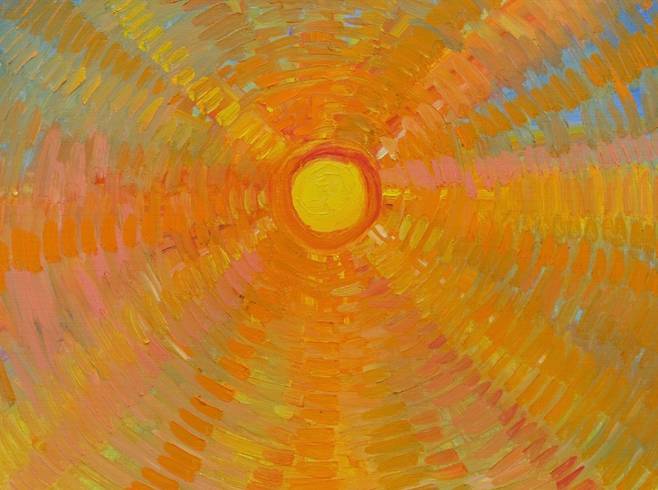 허윤희 作 ‘해돋이 일기 Nr.119’ (2024, Oil paint on canvas, 46×61cm. 대구미술관 제공)