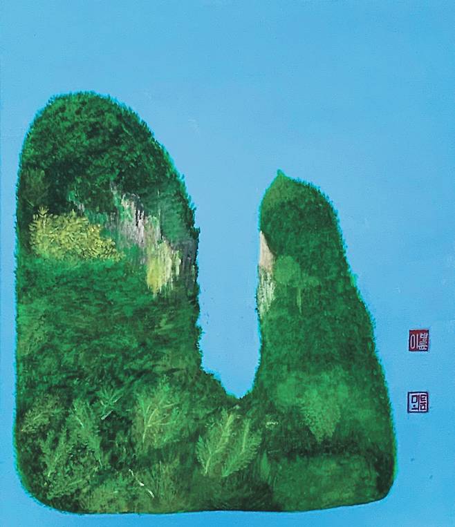 동양화와 서양화의 융합을 추구하며 작품 세계를 확장해가고 있는 이병륜 작가의 ‘푸른 숨결’