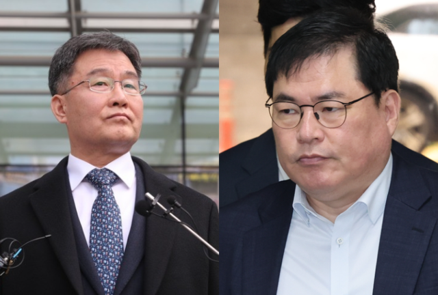 김만배(왼쪽)과 유동규