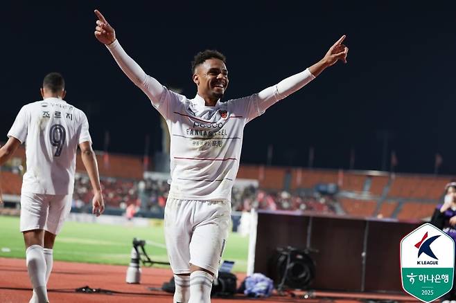 포항 스틸러스 주닝요. (한국프로축구연맹 제공)