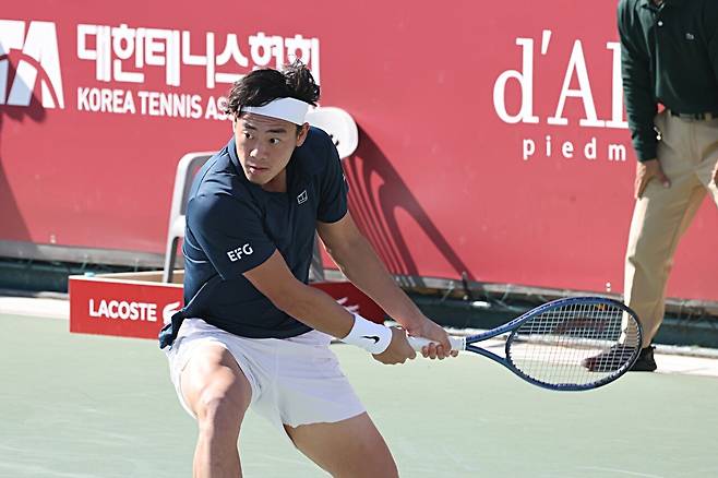 2025 서울오픈챌린저에서 결승에 오른 콜맨 웡. 서울오픈조직위