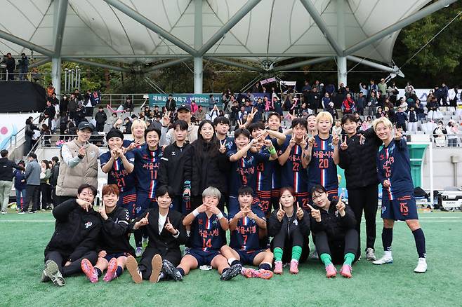 WK리그 서울시청이 챔피언결정전에 진출했다.(한국여자축구연맹 제공)