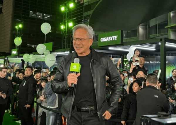 30일 서울 코엑스에서 엔비디아 '지포스 게이머 페스티벌'이 개최됐다.( 젠슨 황). /사진=기가바이트 어로스