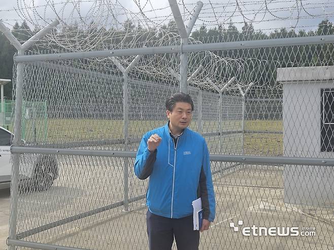 심문주 제주개발공사 먹는물연구소 박사가 제3취수원에 대해 설명하고 있다.〈사진=강성전 기자〉