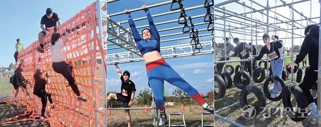 2025 DMZ OPEN 평화레이스 장애물 경기 참가자들이 다양한 장애물을 극복하며 힘찬 도전을 이어가고 있다. 조주현·윤원규기자