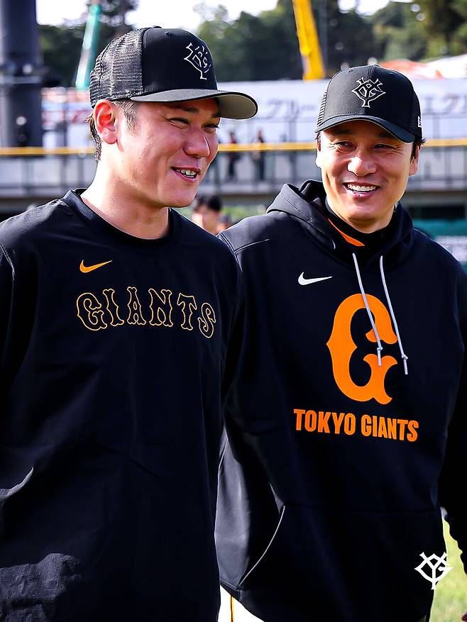 ▲ 이승엽 요미우리 임시코치와 요미우리 사카모토 하야토 ⓒ요미우리 자이언츠 공식 SNS