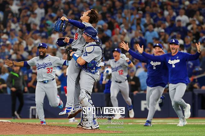 ▲ LA 다저스 월드시리즈 우승 확정 순간