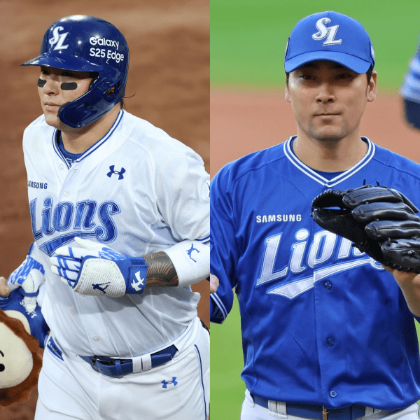 (좌측부터) 삼성라이온즈 내야수 박병호, 투수 임창민