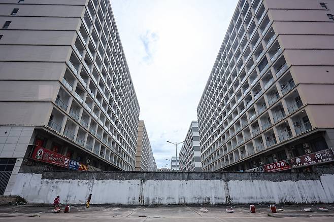 캄보디아 시아누크빌 내 범죄단지로 알려진 건물. /뉴스1