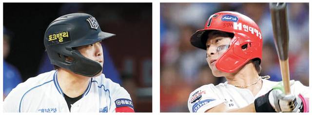 강백호(왼쪽)와 박찬호