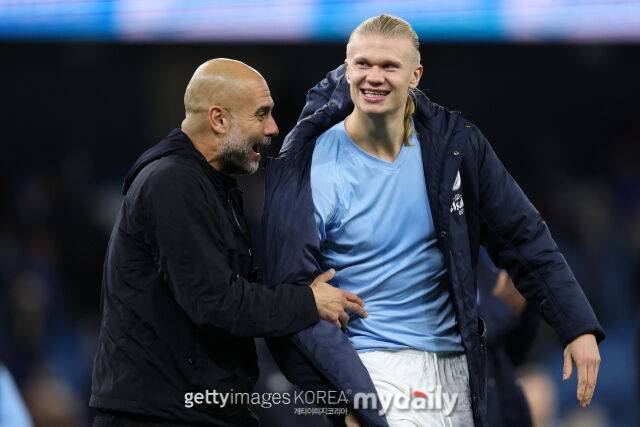 펩 과르디올라, 엘링 홀란드./게티이미지코리아