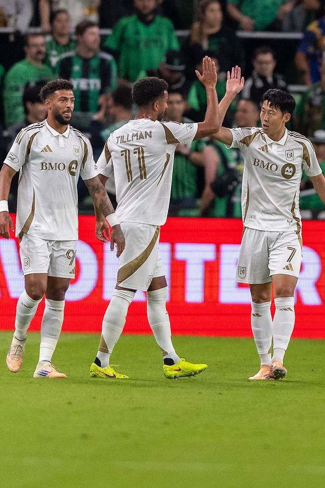 [오스틴=AP/뉴시스] 미국 프로축구 메이저리그사커(MLS) 로스앤젤레스FC(LAFC) 손흥민. 2025.11.02.