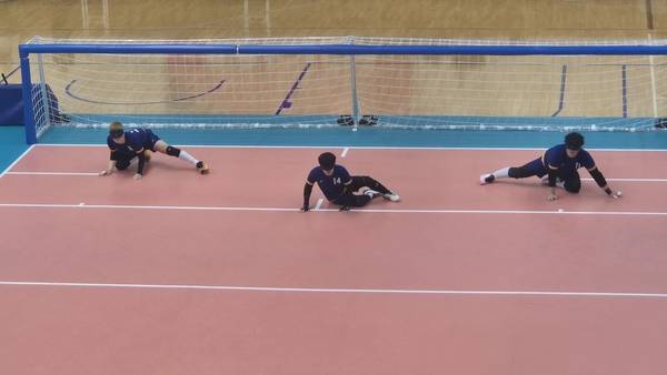 제45회 전국장애인체전에서 골볼 경기 중인 인천도시공사팀. /김신 감독 제공