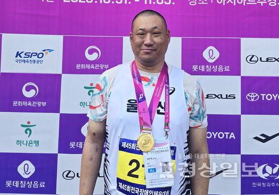 ▲ 육상 대회 2관왕을 차지한 장민혁(서울산보람병원). 울산시장애인체육회 제공