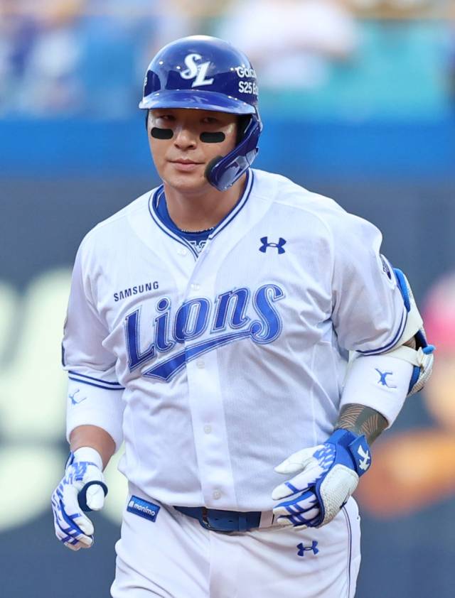 삼성 라이온즈에서 은퇴, 키움 히어로즈의 코치가 된 박병호의 선수 시절 모습. 삼성 제공