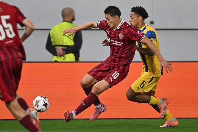 조규성(미트윌란). 사진=AFPBB NEWS