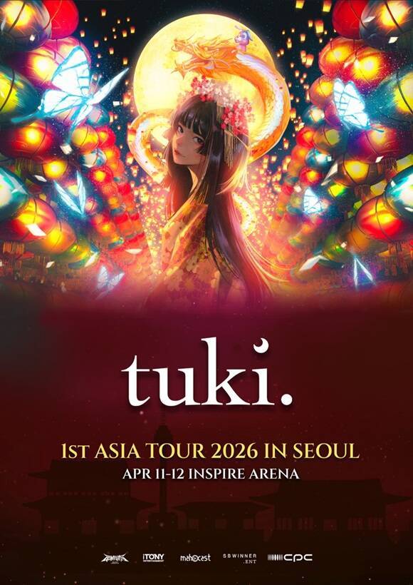 일본 싱어송라이터 츠키(tuki.)가 2026년 4월 11일과 12일 인천 인스파이어 아레나에서 첫 내한공연을 갖는다./레드 슬리퍼스
