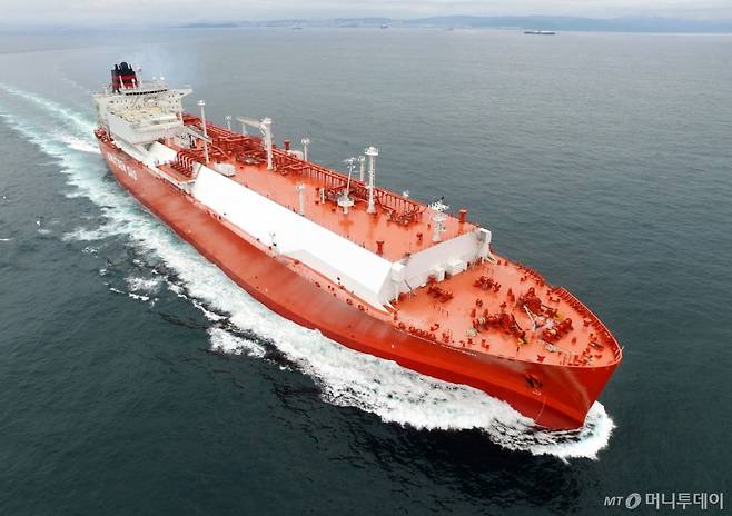 HD현대중공업이 건조한 LNG 운반선/사진=HD현대중공업