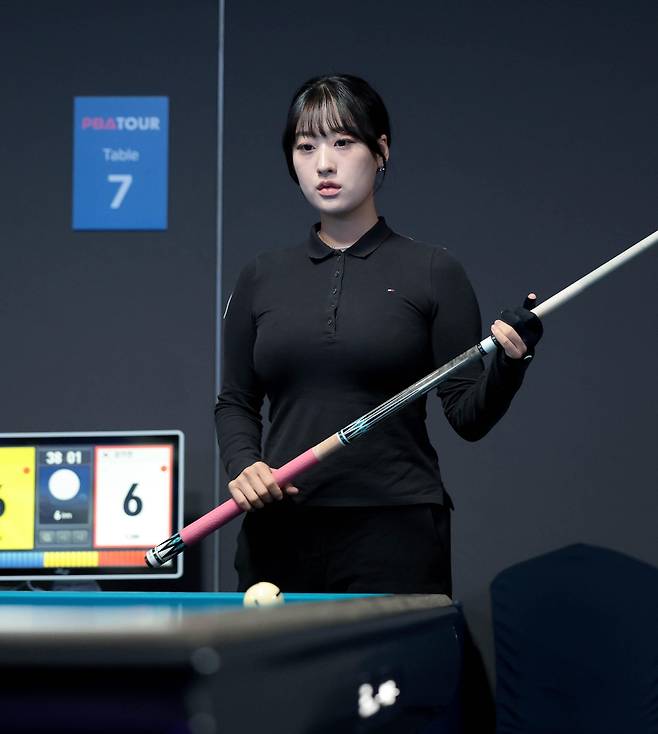 LPBA 하이원리조트 챔피언십 1차 예선을 통과한 장가연 [PBA 제공. 재판매 및 DB 금지]