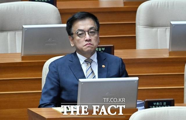 5일 한덕수 전 국무총리의 내란 우두머리 방조·내란중요임무 종사 및 위증 혐의 재판에서 증인으로 채택됐으나 불출석한 최상목 경제부총리 겸 기획재정부 장관./더팩트 DB