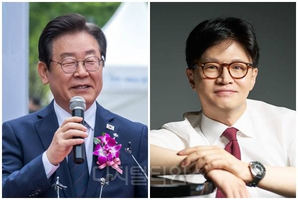 이재명 대통령(왼쪾)과 한동훈 전 국민의힘 대표. [디지털타임스 DB]