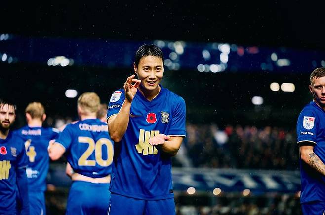 [서울=뉴시스]버밍엄 백승호 2경기 연속골. (사진=버밍엄시티 소셜미디어 캡처) 2025.11.05. photo@newsis.com *재판매 및 DB 금지