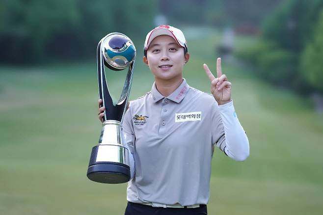 올해 아람코 코리아 챔피언십에서 우승한 김효주.(사진=대회조직위 제공)