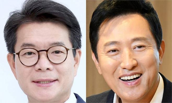 정원오 서울 성동구청장과 오세훈 서울시장. 페이스북 갈무리