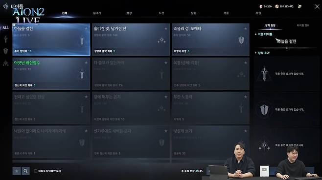 ▲ 타이틀도 장착이 가능하다.