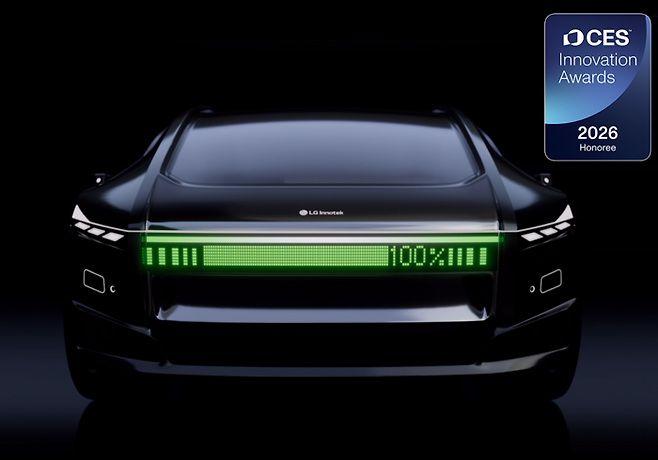 LG이노텍의 ‘초슬림 픽셀 라이팅 모듈’‘ 적용된 자율주행 콘셉트카 이미지. [사진 제공 = LG이노텍]