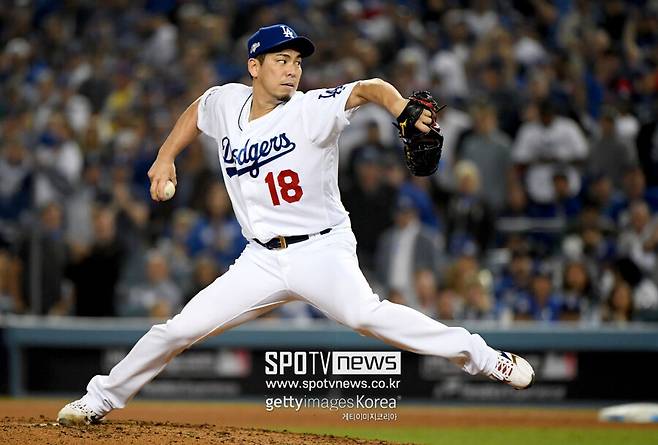 ▲ LA 다저스 시절의 마에다 겐타. 마에다는 2016년 다저스와 계약하고 메이저리그 무대에 섰다