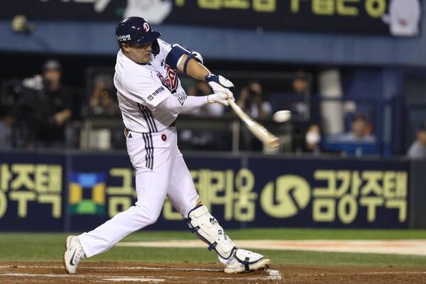 올 시즌 OPS 0.721을 기록한 두산 양석환.&nbsp; (사진=두산 베어스)