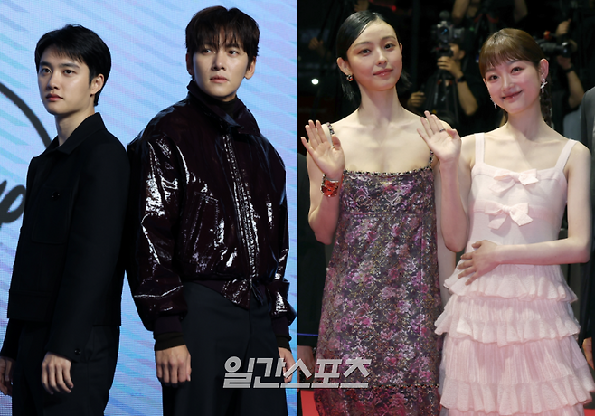 배우 도경수(왼쪽부터)와 지창욱, 전소니와 이유미 / 사진=일간스포츠 DB