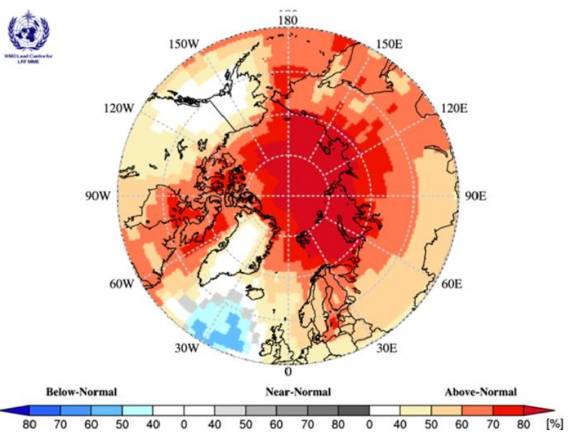 해양 열이 폭증하면서 북극은 다른 지역보다 빠르게 가열되고 있다. [사진=WMO]