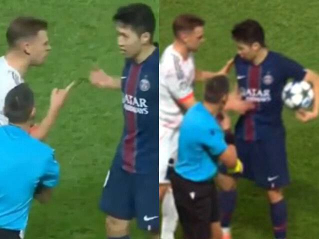 PSG와 바이에른 뮌헨 경기 중계 화면