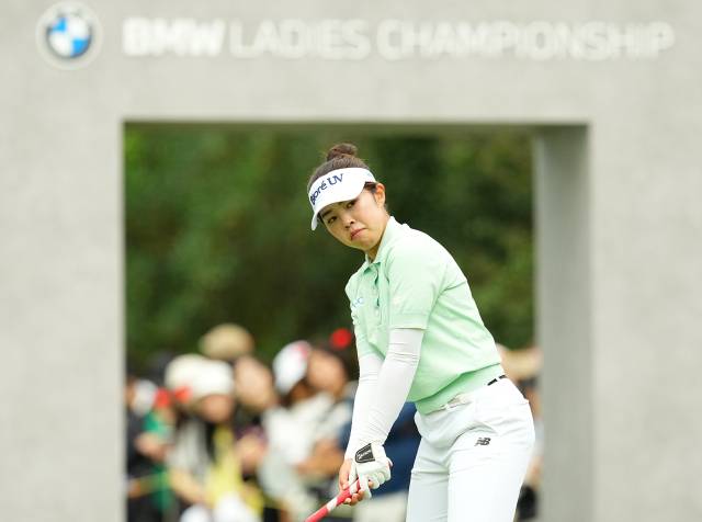 티샷을 하고 있는 야마시타 미유. 사진 제공=BMW 레이디스 챔피언십 조직위