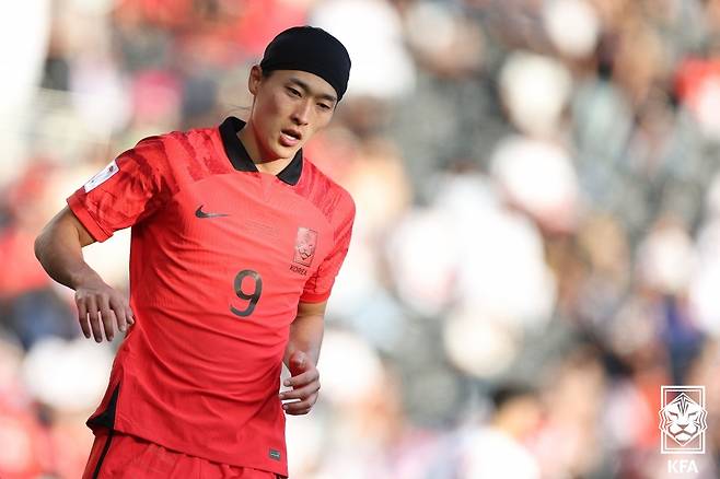 대한민국 축구 국가대표팀 공격수 조규성. /사진=대한축구협회 제공
