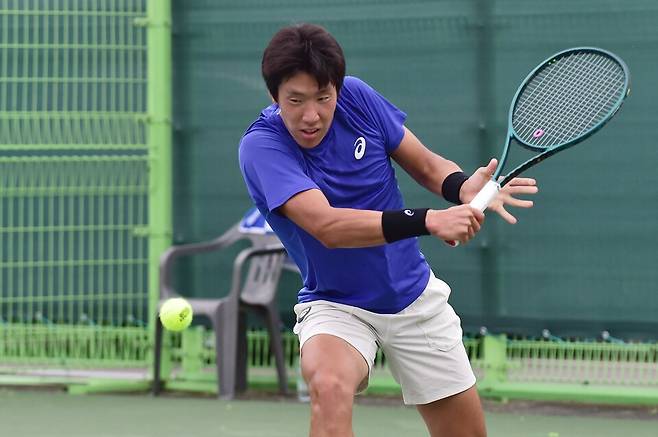 Men's singles top seed Shin Woo-bin.