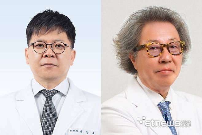 윤창호 분당서울대병원 신경과 교수(왼쪽)와 신철 고려대의대 인간유전체연구소 교수.