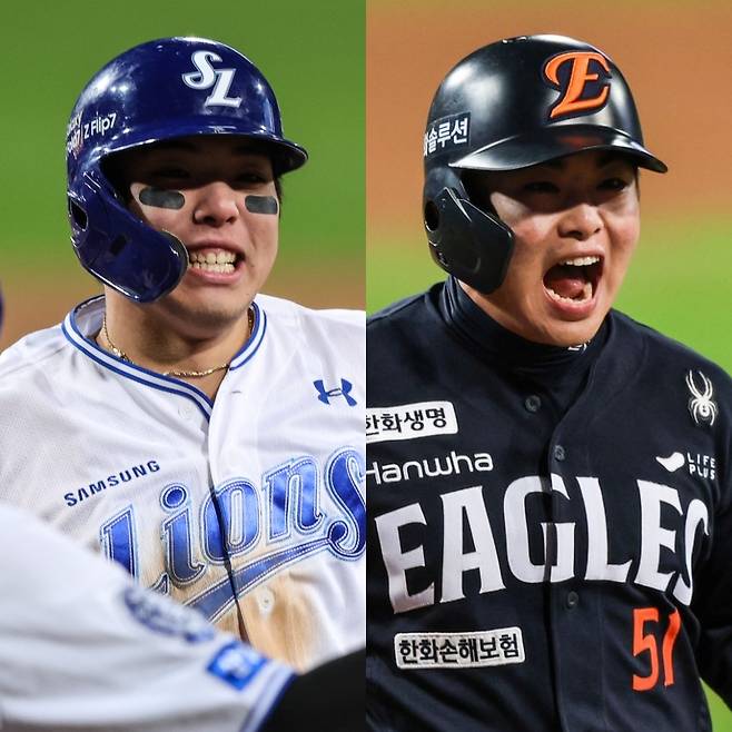 플레이오프 당시 김영웅-문현빈. 구단 제공