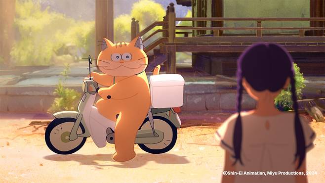 애니메이션 영화 <고스트캣 앙주>의 한 장면. 신에이 동화 제공