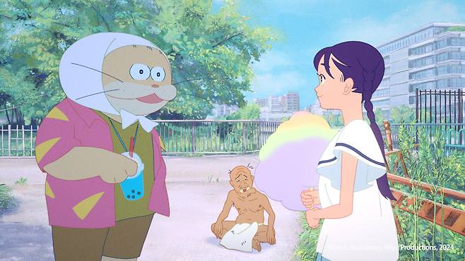 애니메이션 영화 <고스트캣 앙주>의 한 장면. 신에이 동화 제공