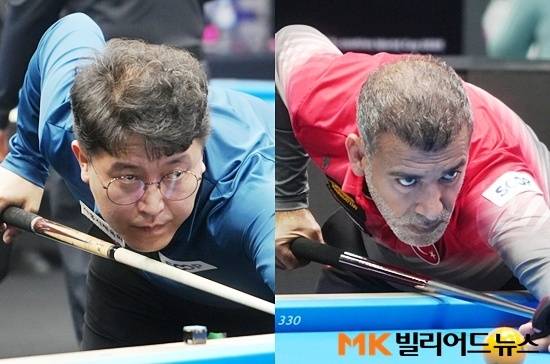 애버리지에 앞선 E조 1위에 오른 황봉주(왼쪽)는 타스데미르와 16강전을 치른다.