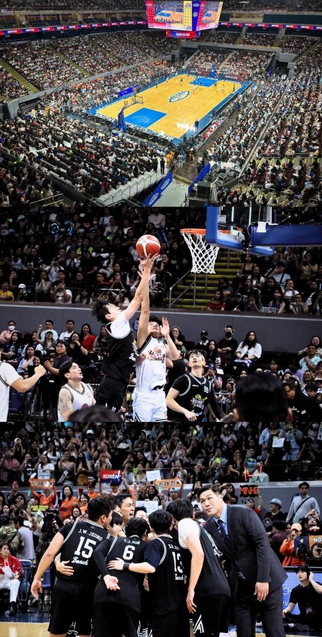 필리핀 마닐라의 몰 오브 아시아 아레나에서 원정 경기를 펼친 '열혈농구단'.